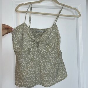 Green & White Floral Tank from Abercrombie